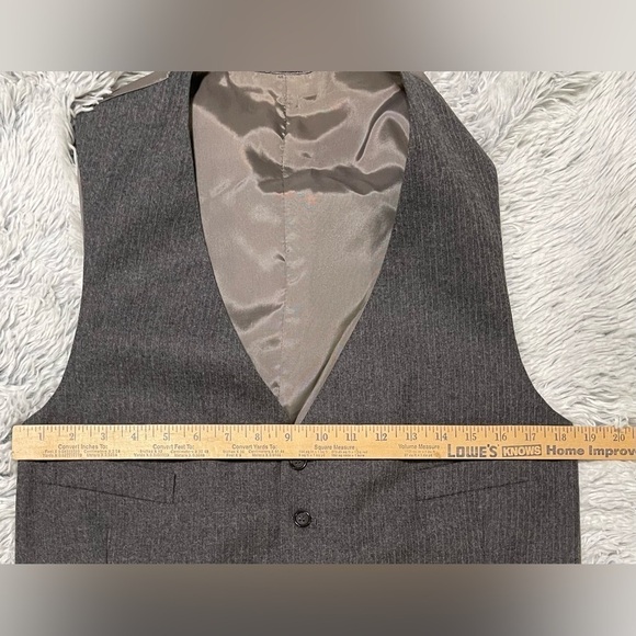 Vintage JOHN PEEL Ltd. 3 Piece Wool Suit Grey with White Pin Striped. - Picture 11 of 17